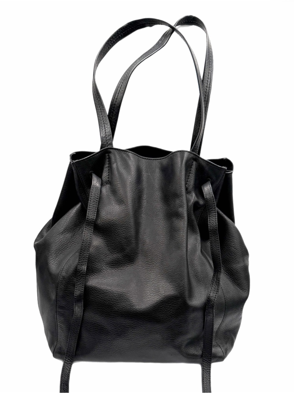 Celine Black Leather Cabas Phantom Belt Tote - Picture 4 of 11